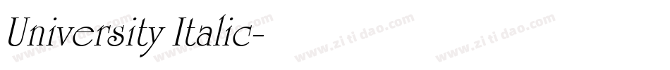 University Italic字体转换